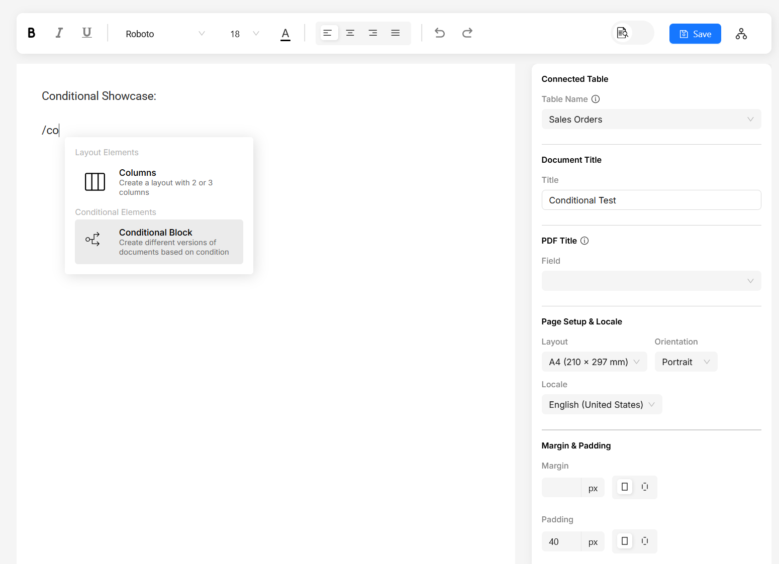 Conditional Block element in typeahead