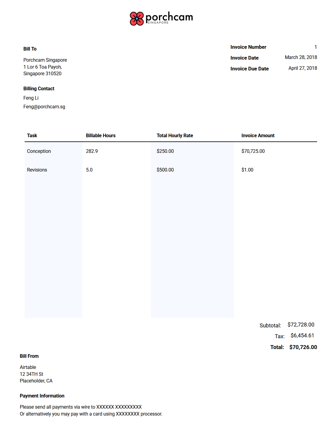 Sample Invoice