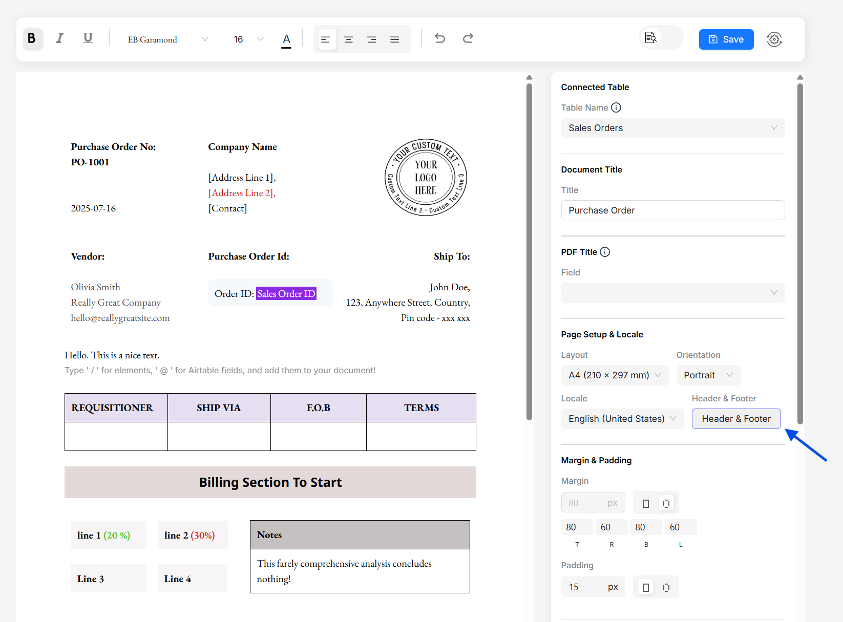 Editor View
